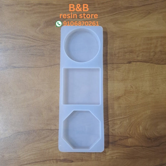 3 in 1 coaster round-3.8 square-3.8 hexagon-3.7