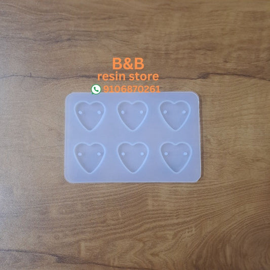 6 cavity rakhi heart